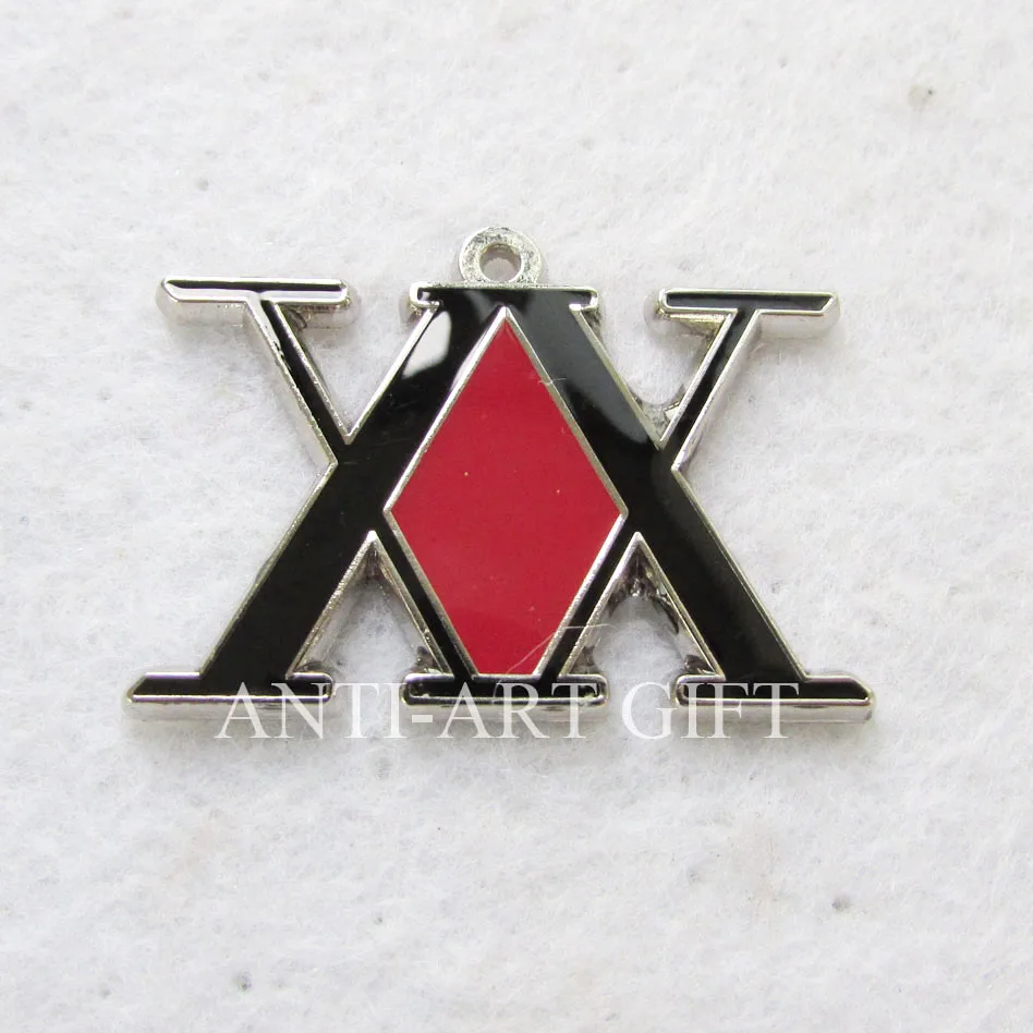 

Custom soft enamel with epoxy letter X shape metal brooch for apparel