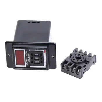 

Digits Programmable Timer Delay Relay ASY-3D Delay Timer Time Relay 1-999S 8PIN DC24V AC380V AC220V with Base