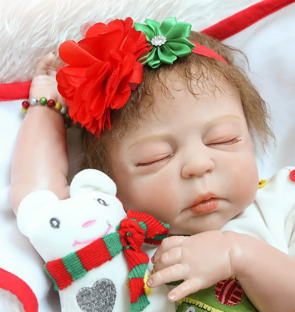 

NPK dolls reborn 23" full silicone reborn baby dolls real sleeping newborn baby girl alive oyuncak bebek for sale Bebes reborn