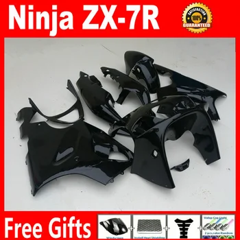 Glossy black motorbike fairing for Kawasaki ZX7R 96 97 98 99 00 01 02 03 fairings ABS plastic ninja 1996-2003 ZX7R fairing kit Glossy black motorbike fairing for Kawasaki ZX7R 96 97 98 99 00 01 02 03 fairings ABS plastic ninja 1996-2003 ZX7R fairing kit