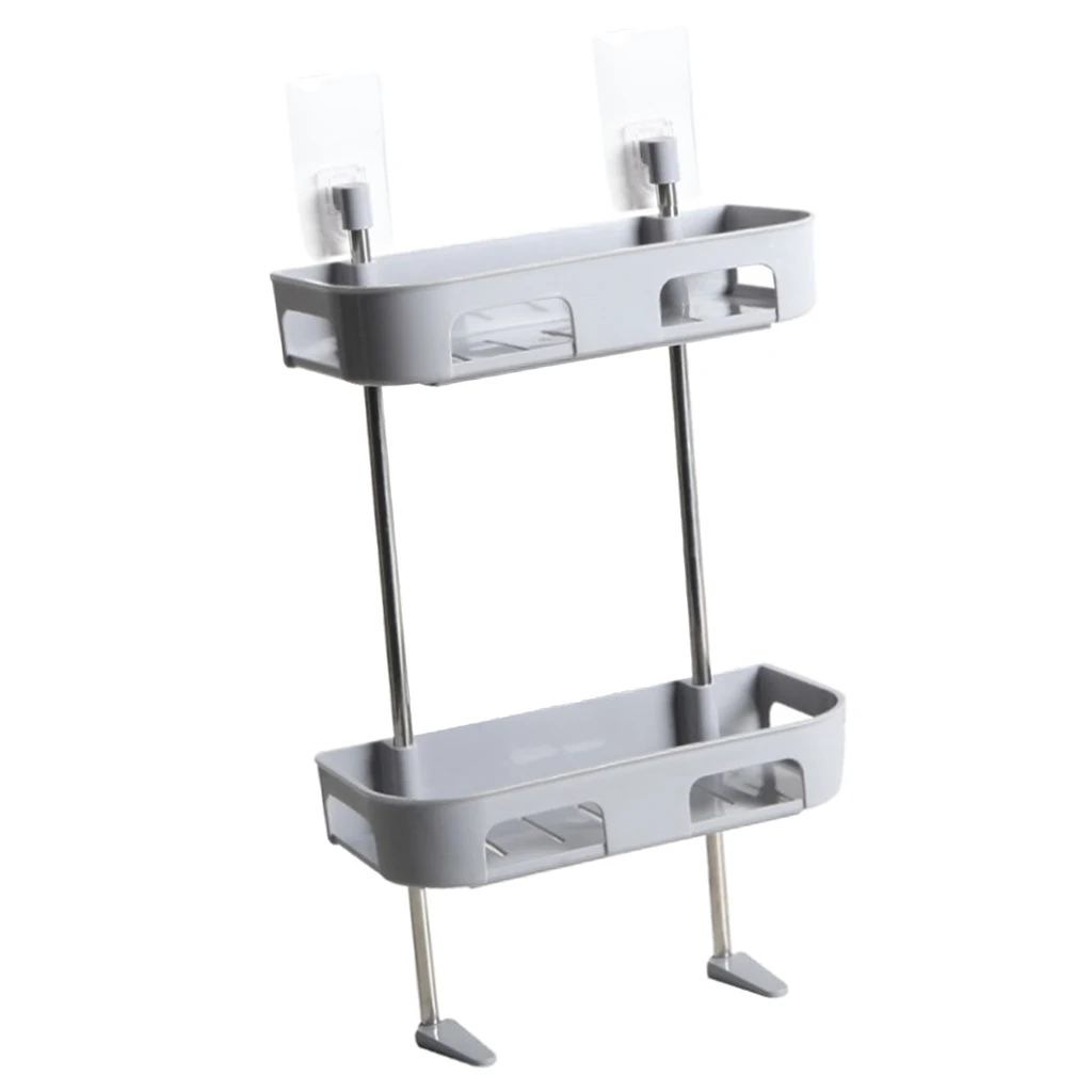 1/2/3 Layers Toilet Shelf Bathroom Storage Rack Wall-mounted Shower Shelf Shampoo Tissue Towels Holder Toilet Shower Organizer