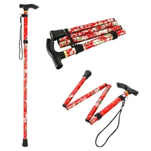 92 см из алюминиевого сплава пятисекционный складной тростник т руль безопасности трость для пожилых складные, для горного туризма походные палки тростника