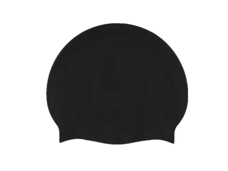 YZB однотонные Резиновые Шапочки для плавания - Цвет: balck