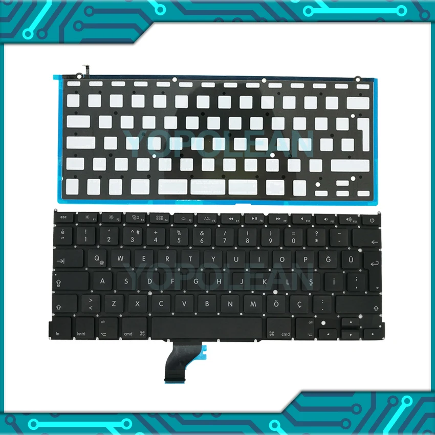 Турецкая клавиатура для Macbook Pro Retina 13 дюймов A1502 с подсветкой 2013 2014 2015 3