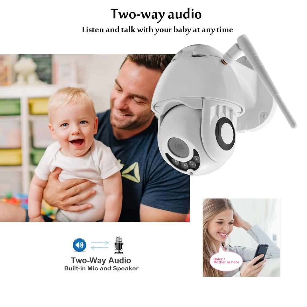 Мини WIFI камера наружная 3 6 мм PTZ IP 1080p скоростная купольная CCTV безопасность