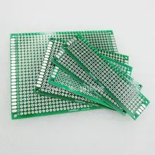 Kit pcb 5 pçs/lote, 7x9 5x7 4x6 3x7 2x8cm kit protótipo pcb universal de cobre duplo, kit diy eletrônico de placa