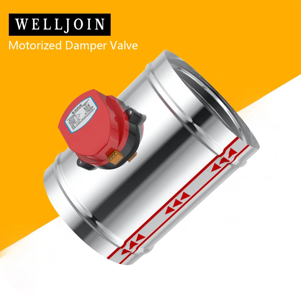 

8" stainless steel electric duct motorized damper valve