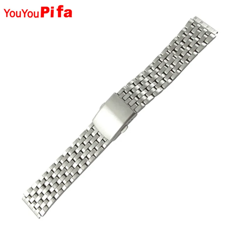 

Silver High Quality 1PCS Men Women 18mm 20mm Stainless Steel Watch Band Adjustable Watch Strap Bracelet Watchband Relojes Hombre