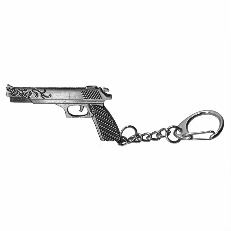 3D моделирование пистолет кулон брелок крутой мужской металлический оружие Модель AK47 M16 M4A1 AWM револьвер пистолеты брелок для автомобиля держатель - Цвет: Desert Eagle