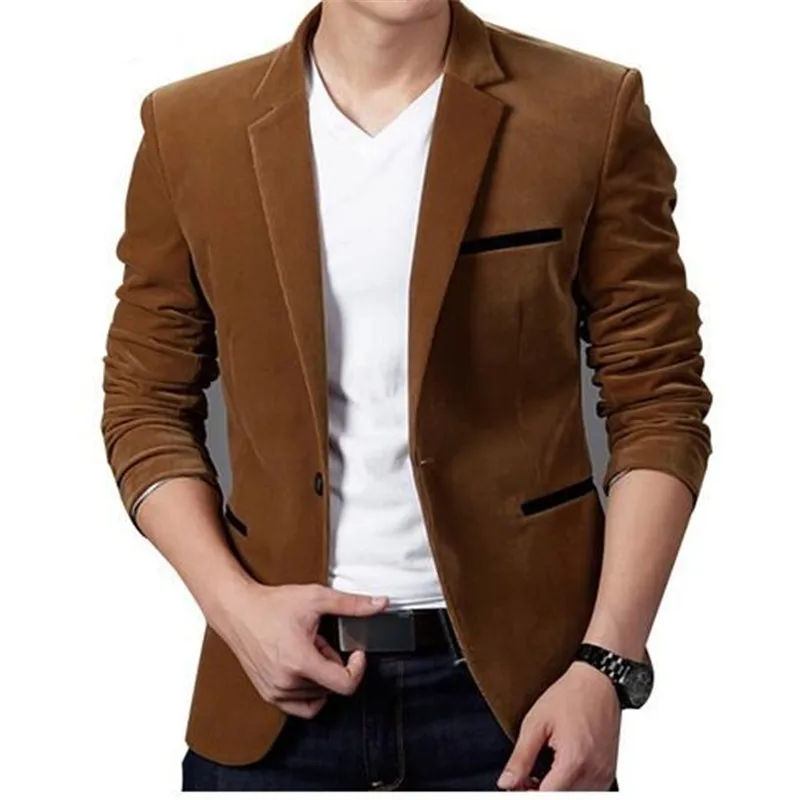 2017 New Arrival Brand Clothing Spring Blazer Men Fashion Slim Fit