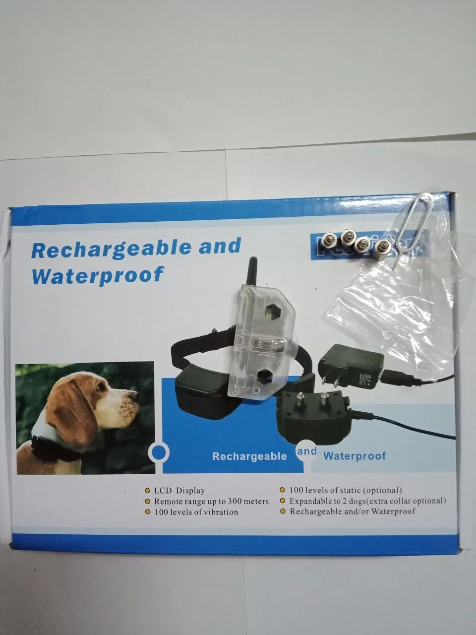 

Waterproof Rechargeable Remote Electric Shock Anti-Bark Dog Training Collar LCD Display 998DR