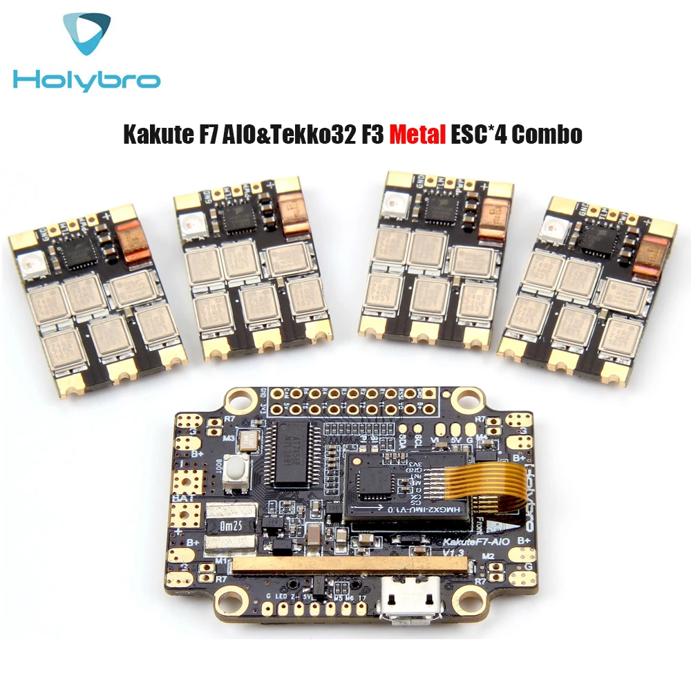 Holybro Kakute F7 AIO Flight Controllers& Tekko32 F3 Mental ESC&Atlatl HV V2 for FPV Racing Drone RC Multiroto Holybro Kakute F7 AIO Flight Controllers& Tekko32 F3 Mental ESC&Atlatl HV V2 for FPV Racing Drone RC Multiroto