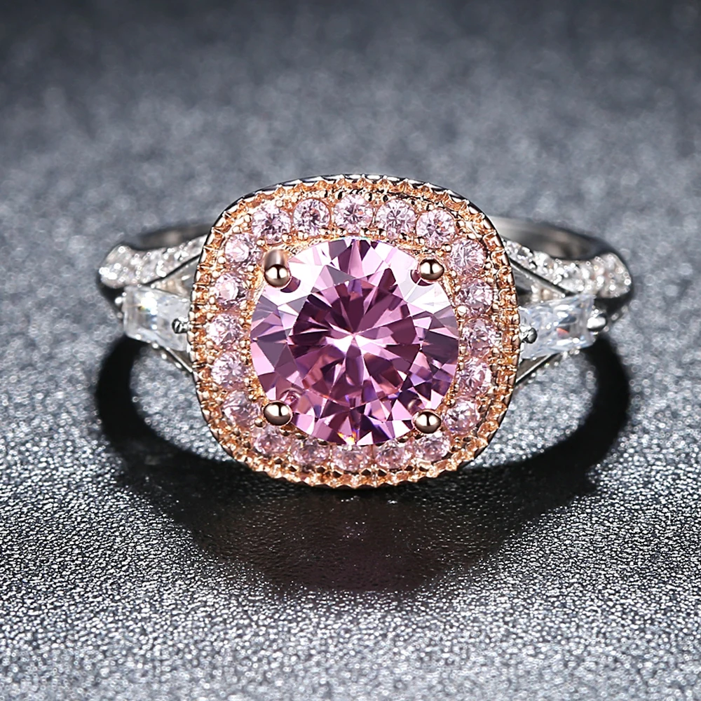 

Silver Rings For Women Wedding Engagement Fashion Jewelry Gift Super Shiny Cubic Zirconia ZPEECNML