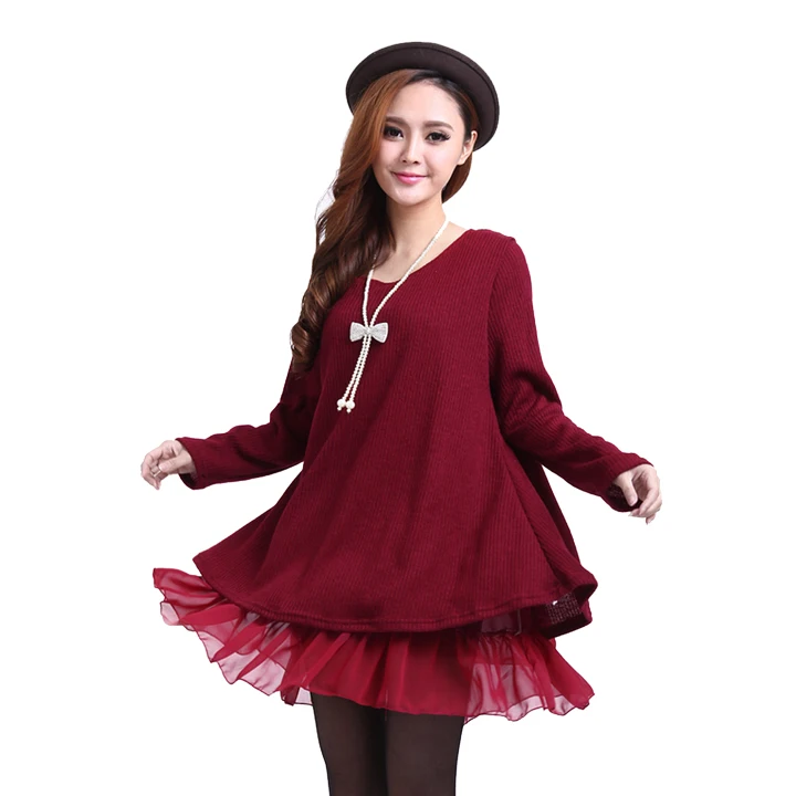 

Sweat Elegant lace black loose dress Christmas evening party long sleeve winter dress Women casual vestidos de fiesta plus size