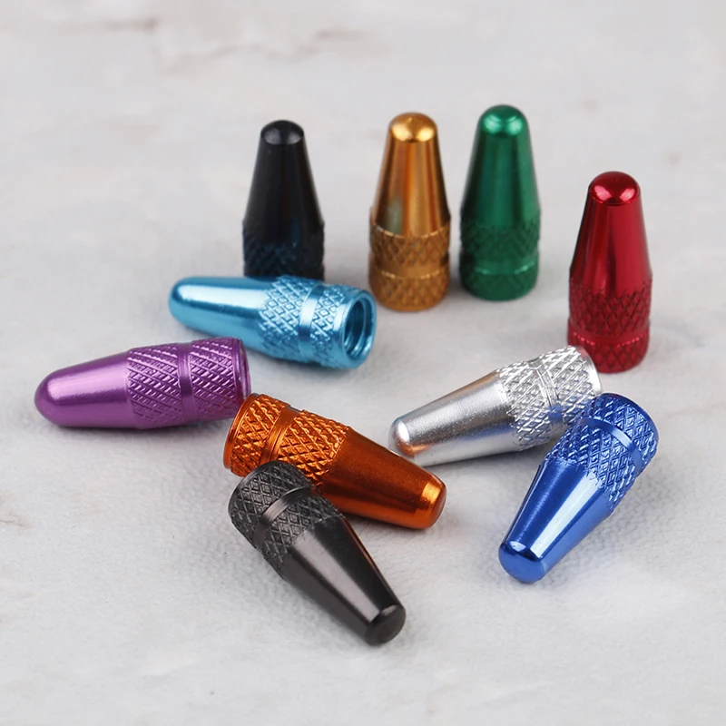 

10Pcs Bicycle Valve Caps High Pressure Spikes Tire Valve Dust Cover for MTB Bike Road Accessories Mixed color Aluminum Alloy