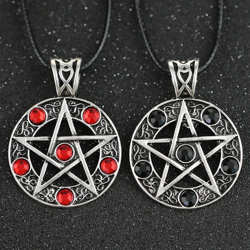 Ожерелье со сверхъестественной пентаграммой и пятиконечной звездой Wicca Pagan Dean