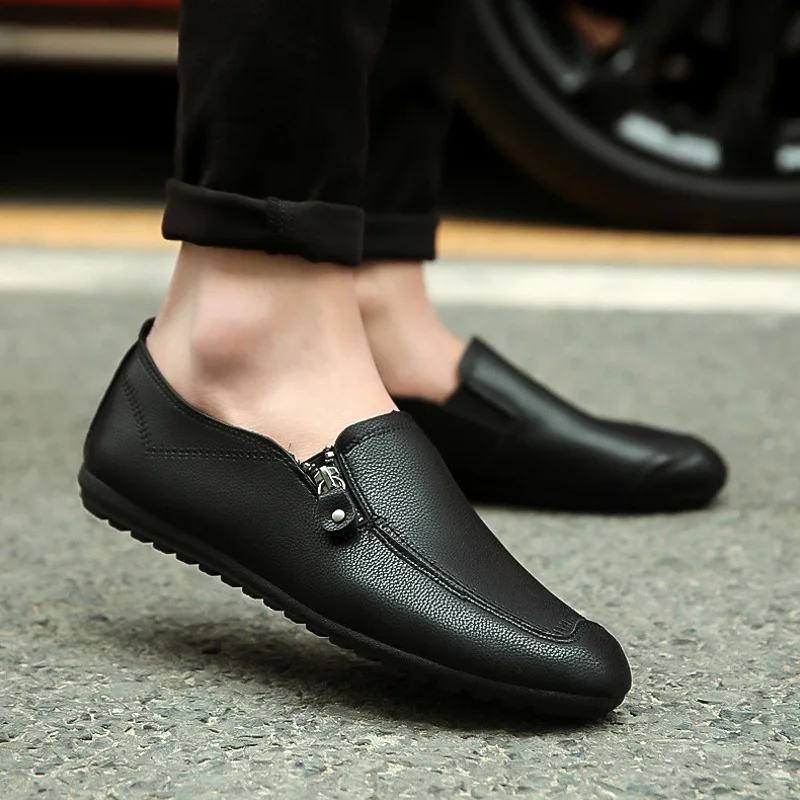 YD EVER 2018 Fashion New Men Loafers Casual Driving Shoes Leather