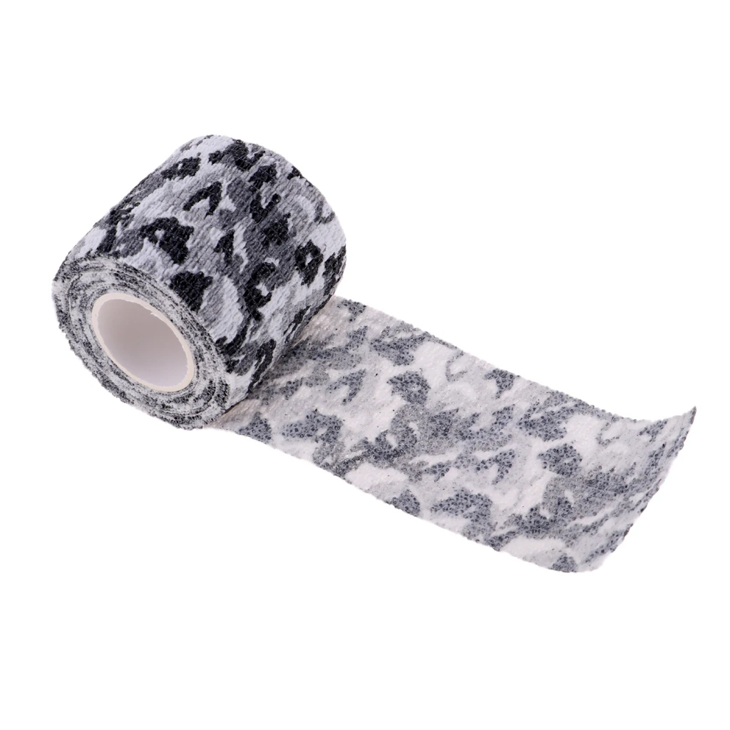 2pcs Bionic Camo Gear Wrap Hunting Camping Stealth Tape Snow Camo 5cmx4.5m 