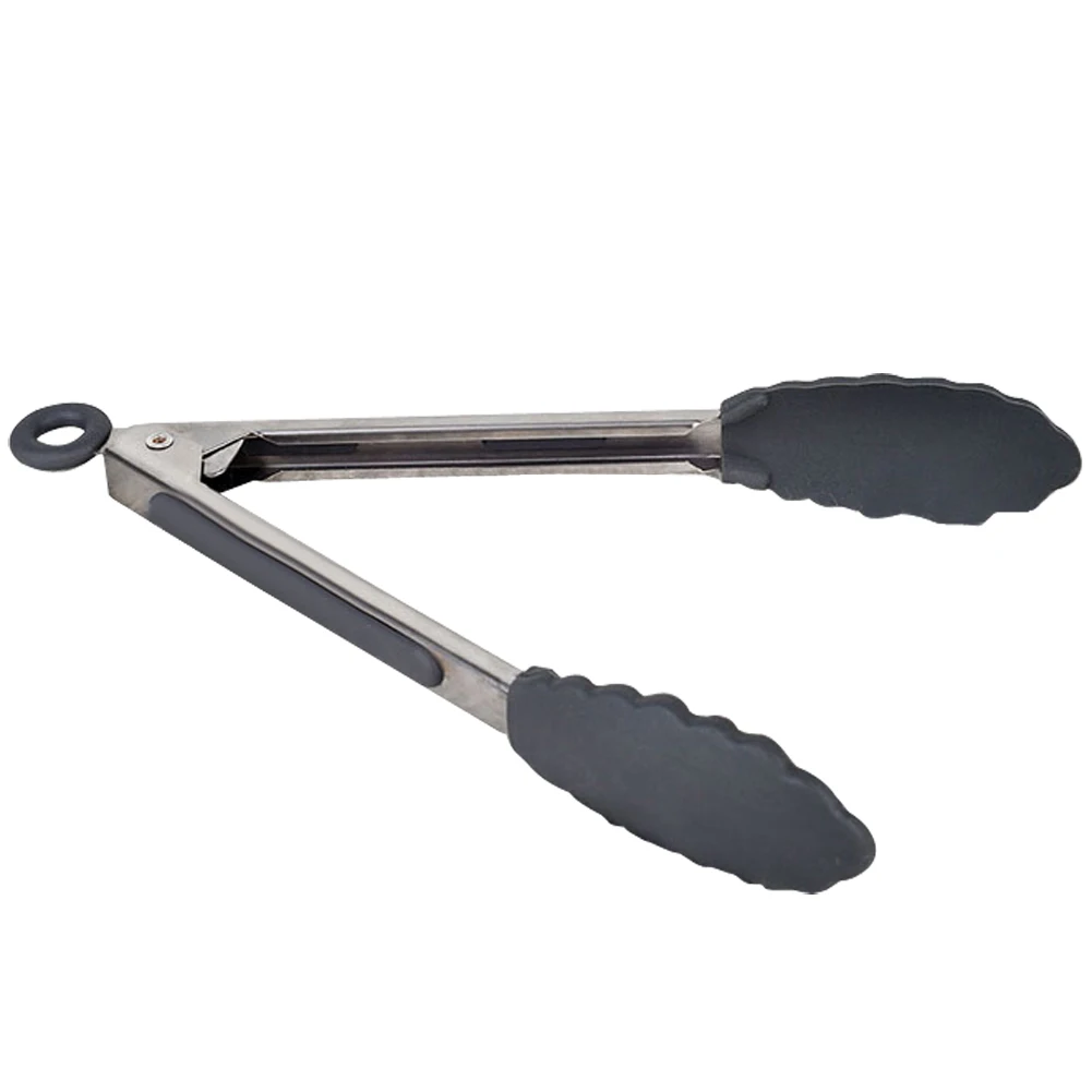 9inch Stainless Steel Utensils Kitchen Tongs Food Clip With Silicone