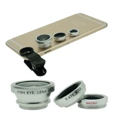 3 in 1 Universal Fish Eye Wide Angle Macro Lens Set Cellphone Fisheye Kit for Mobile