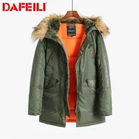 Online Shop N 3B winter coat men fur hood slim fit thick DAFEILI Official Store Onlineshop für kleine Bestellungen