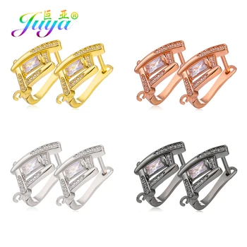 

Juya DIY Earring Accessories Handmade Gold Silver Color Decorative Earring Hooks For Fashion Earrings Jewelry Making Supplies