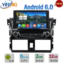 Android 6.0 WIFI 8″ 32GB ROM Octa Core 2GB RAM 4G DAB+ AUX Car DVD Player Stereo Radio For Toyota Yaris 2014 2015 GPS Navigation