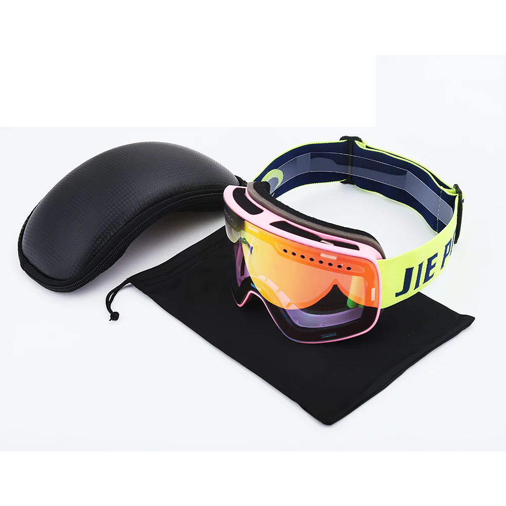 Gafas de esquí doble capas lente de marca para el invierno, deportes de nieve Snowboard gafas Anti-niebla protección UV adulto esquí máscara imán