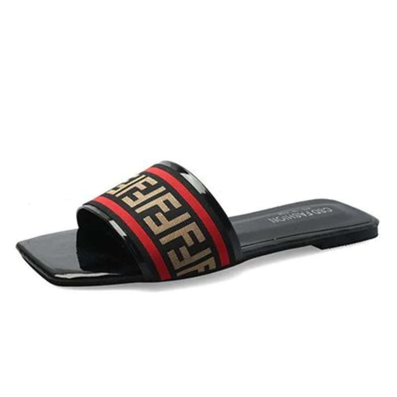 

shoes woman Designer Shoes Women Slides Open Toe falt letter Slippers Summer beach shoes Slipper zapatos de mujer