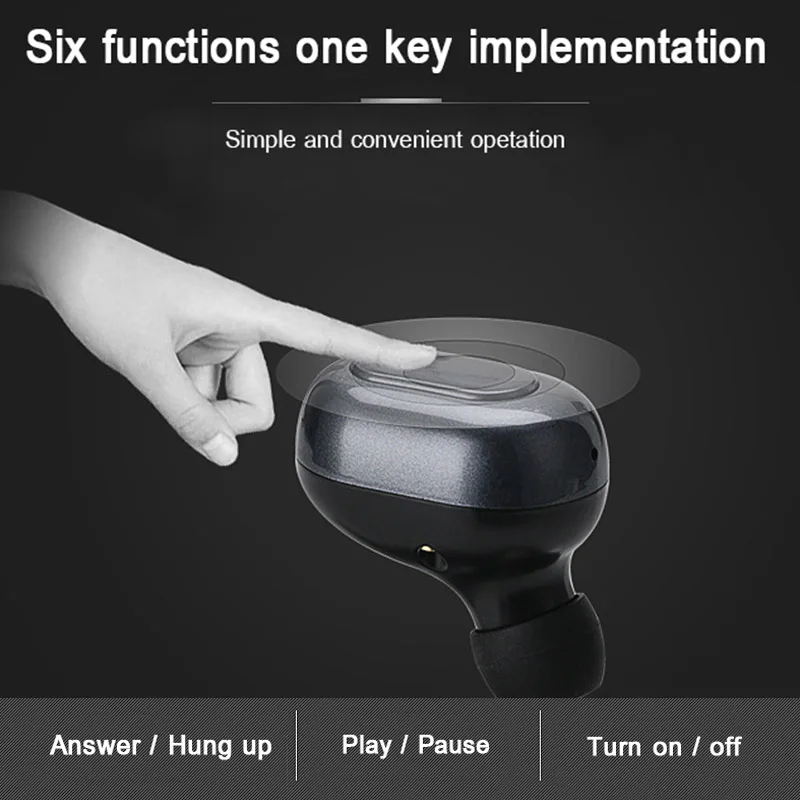 Беспроводные Bluetooth наушники, наушники с шумоподавлением, деловые Bluetooth наушники с зарядной док-станцией usb, мини-гарнитура для телефонов