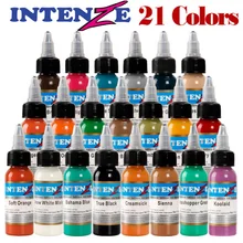 21 цветные чернила для перманентного макияжа 30 мл 1 унций татуировки чернила тела для тату бодиарта комплект