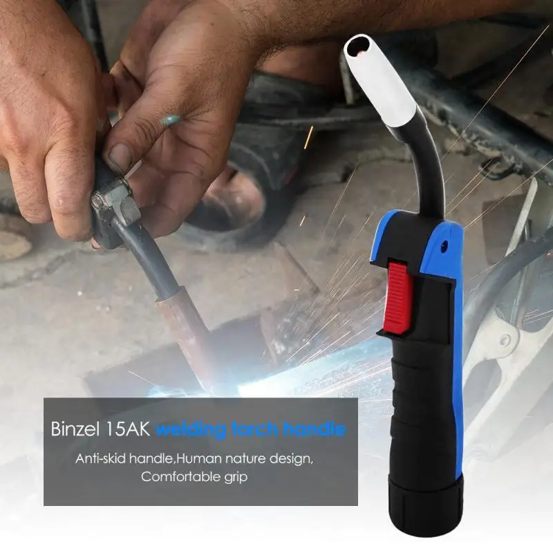 15AK MIG MAG Torch Gun European Style Welding Gun Professional 15AK Argon Arc Welding Torch Head Anti-skid Handle