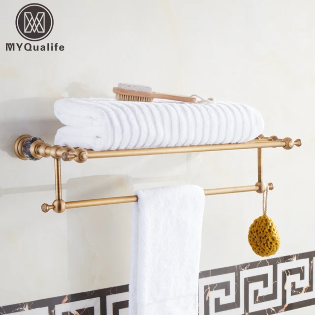 Modern Antique Wall Mounted Towel Holder Br Rack With Bar Modern Antique Wall Mounted Towel Holder Br Rack With Bar And Hooks Shelf Bathroom