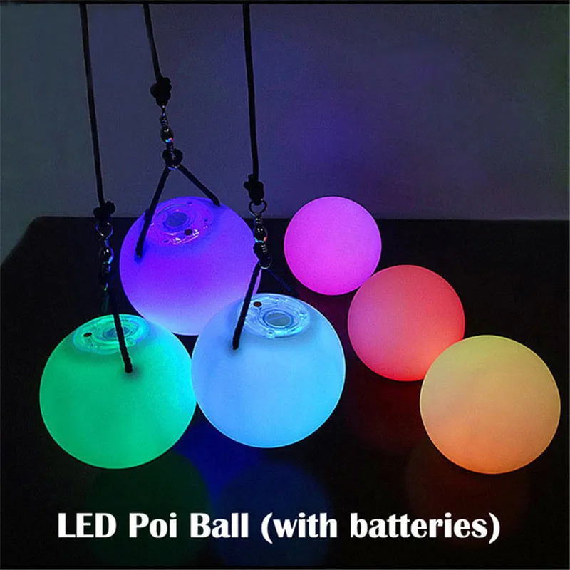Novelty Lighting LED Thrown Balls Light Multicolor Poi Ball Glow Light Up novedades Decoration Lamp