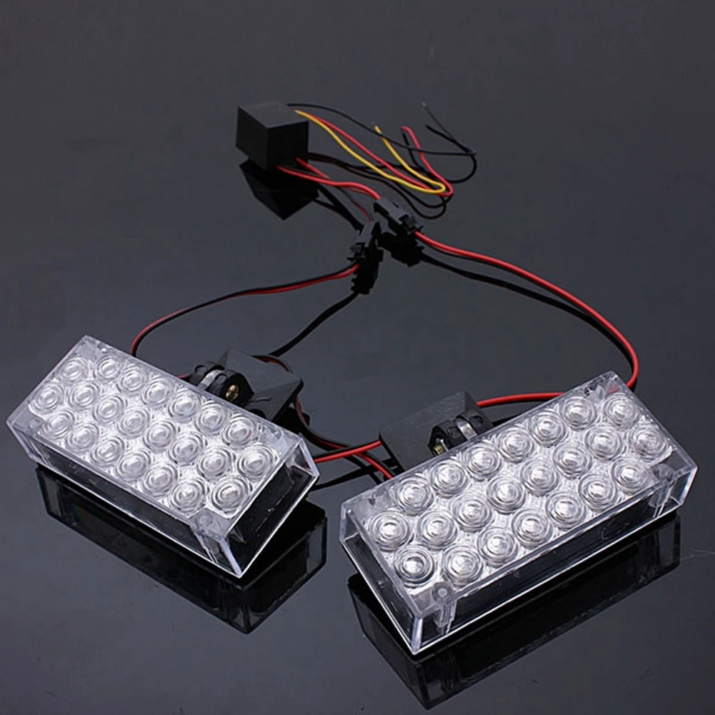 

22 LED Blue Car Police Strobe Flash Light Dash Emergency Warning Flashing Fog Lights