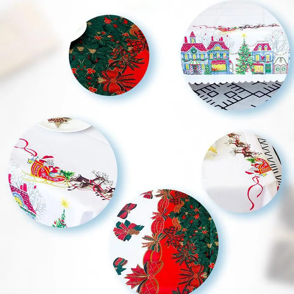 Christmas Party Table Cloth Dining Kitchen Table Cover Protector Tablecloth Xmas Home Table Decor Christmas Party Table Cloth Dining Kitchen Table Cover Protector Tablecloth Xmas Home Table Decor