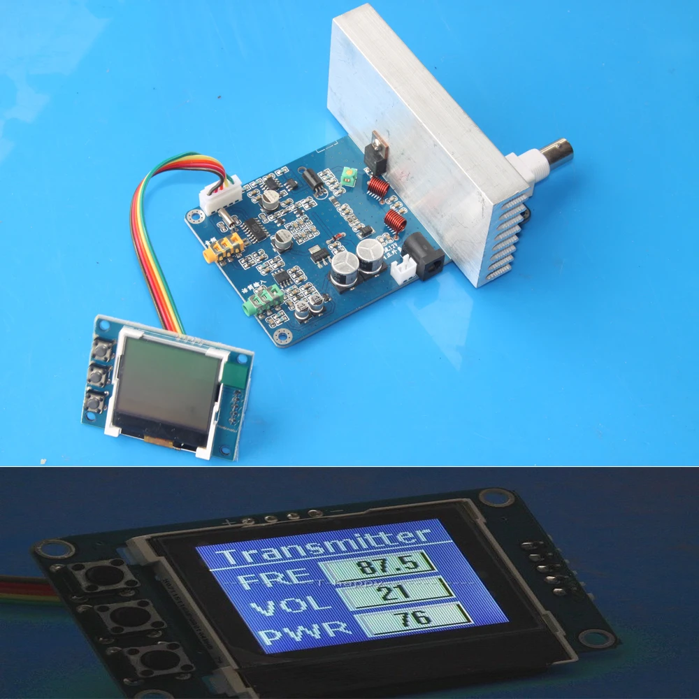 Assembled FM 15W PLL FM Stereo Transmitter Max power 18W Receiver 76M ...