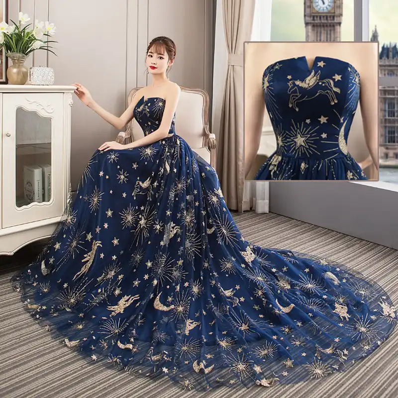 Noble Vestido De Mujer Top De Tubo De Malla De Cola Cheongsam Asiatico Para Novia Boda Fiesta De Noche Vestido Sexy Delgado Vestidos Qipao Aliexpress