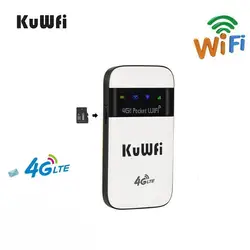 KuWFi 4 г LTE разблокированный wi-fi-роутер карман 3g/4 Мобильный Wi Fi точка доступа маршрутизатор с Sim карты слот для путешествий