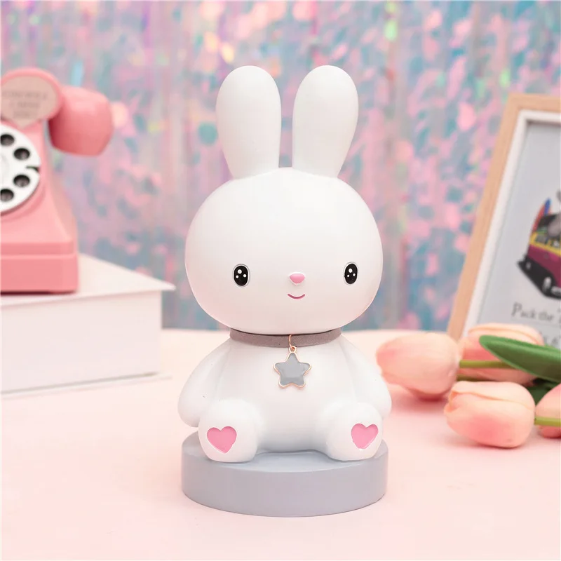 

Children Coin Rabbit Cute Cartoon Piggy Bank Birthday Gift Deposit Box Money Safe Hidden