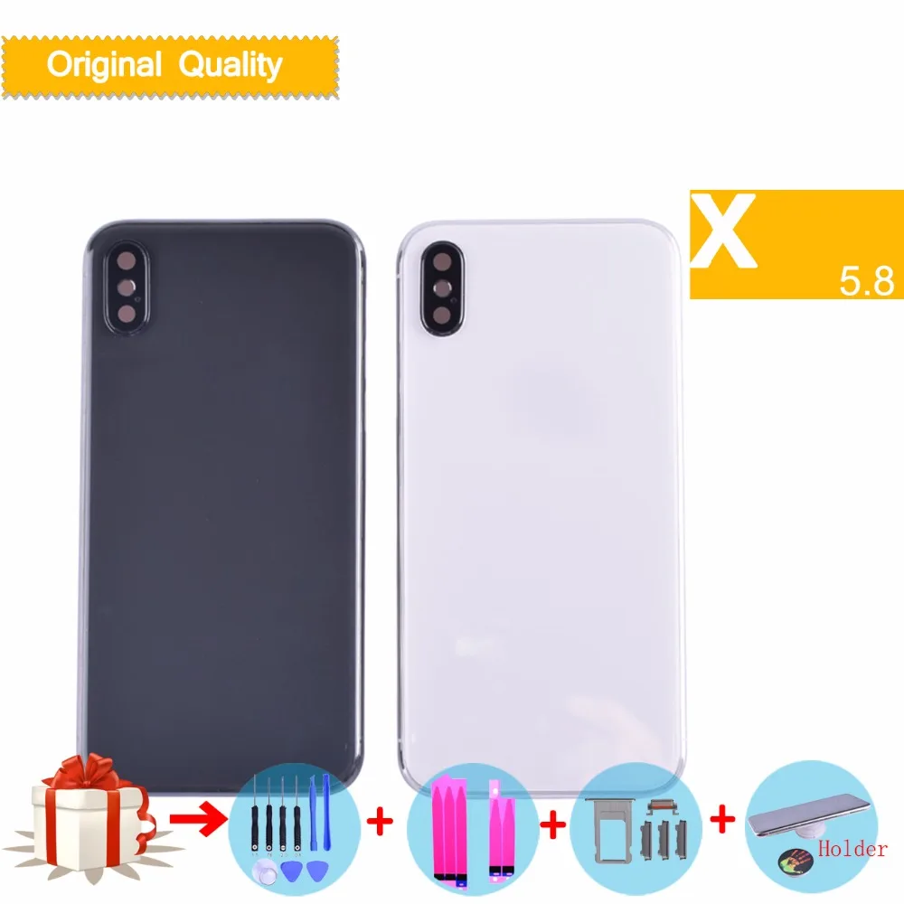 

DHL 5pcs For iphone X Back Middle Frame Chassis Full Housing Assembly Battery Cover For iphone x coque Housing Body Case