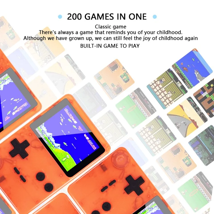 Данных лягушка Классический Портативный ручной ретро мини видео игровая консоль 8 бит встроенный в 168/200 Ретро игры AV Out игры подарок для детей