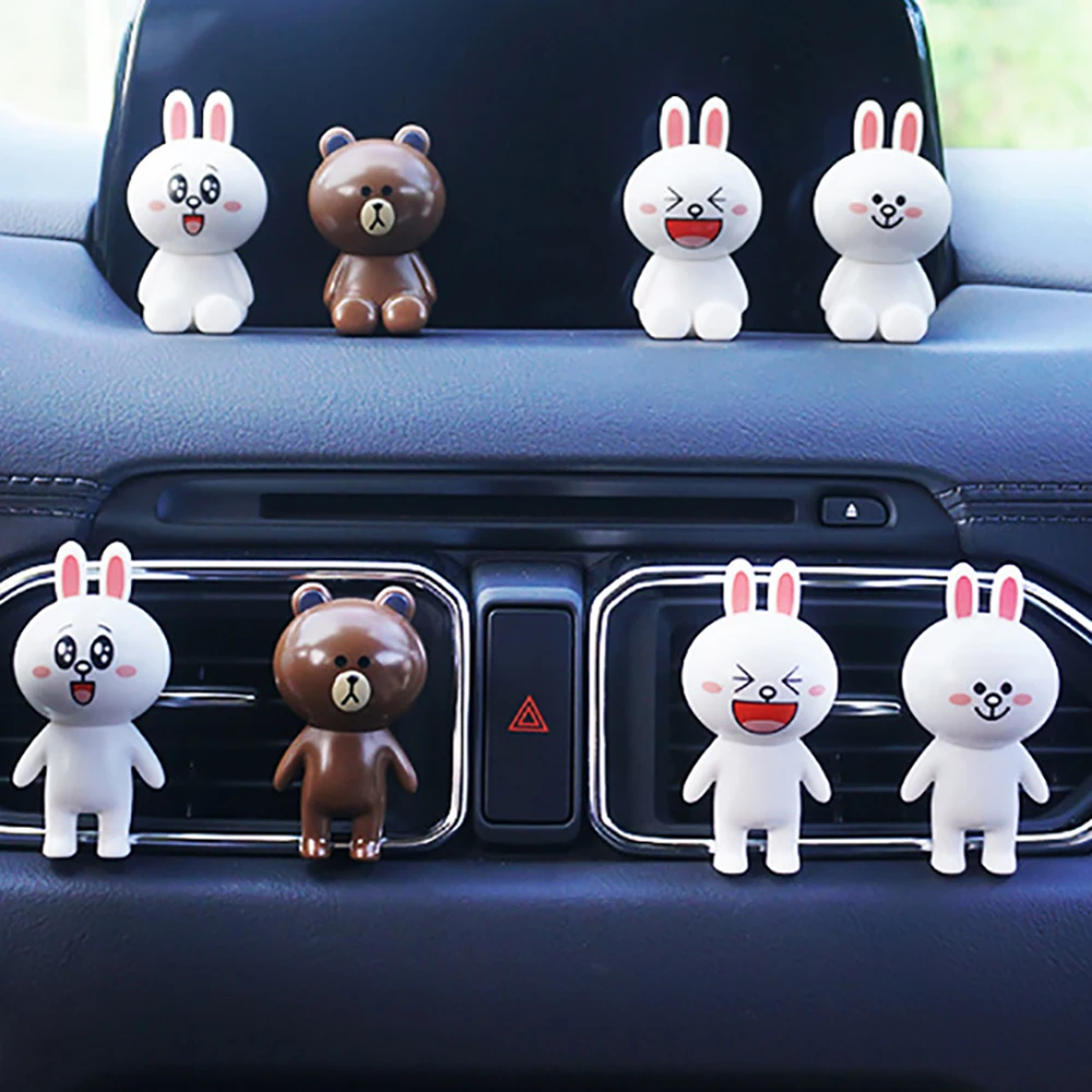 

Car Perfume Clip Cartoon Decor Auto Fragrance Scent Smell Air Freshener Automobile Interior Bear Outlet Vent Aroma Diffuser Gift