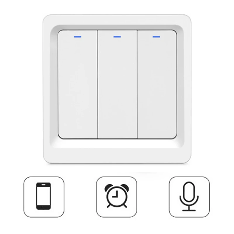Wifi Пульт дистанционного управления смарт-Переключатель мобильный телефон голосовая кнопка синхронизации смарт-настенный Wifi переключатель