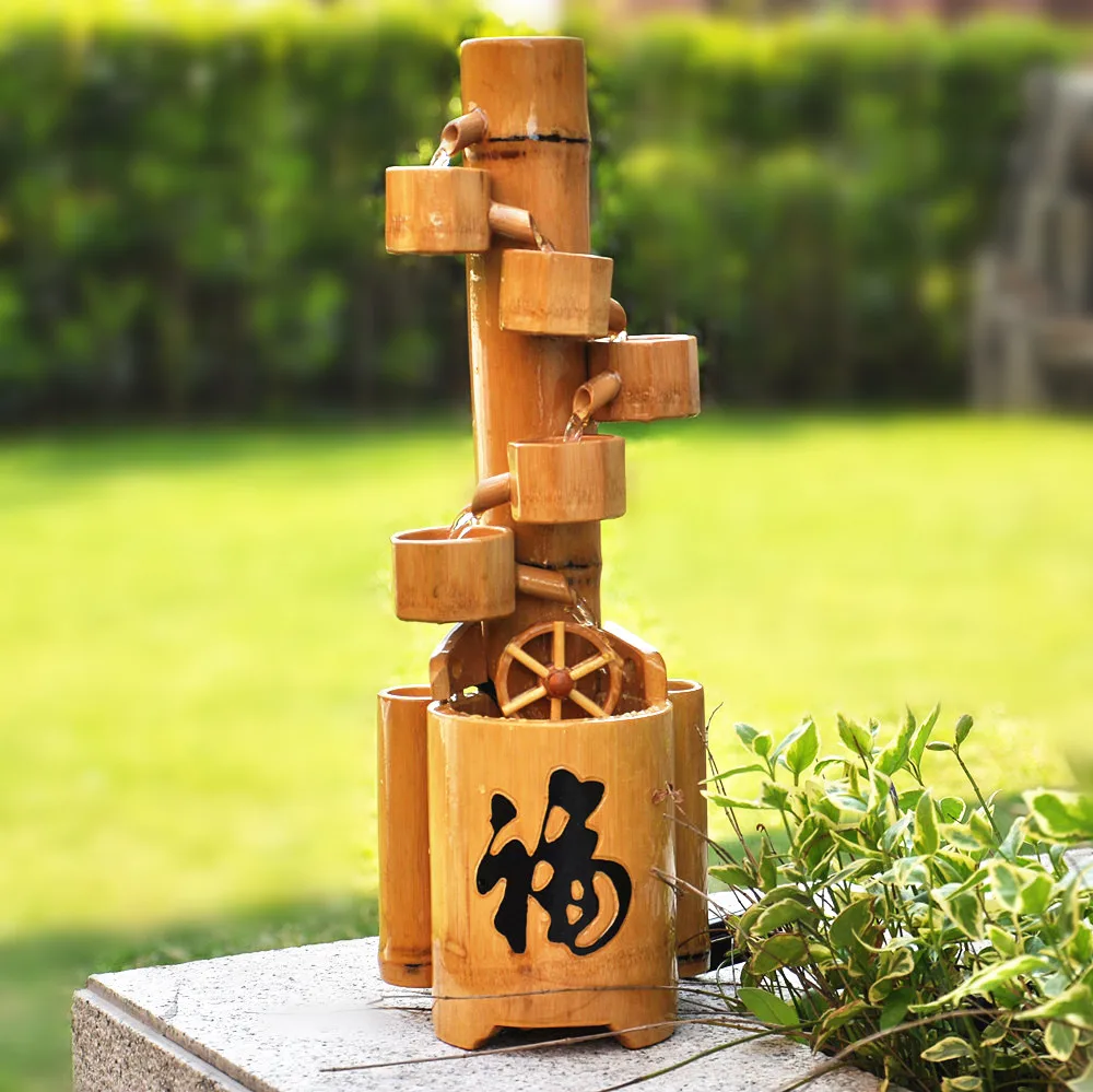 

Water story bamboo creative wedding gift decoration living room home accessories furnishings Waterscape fountain ornaments