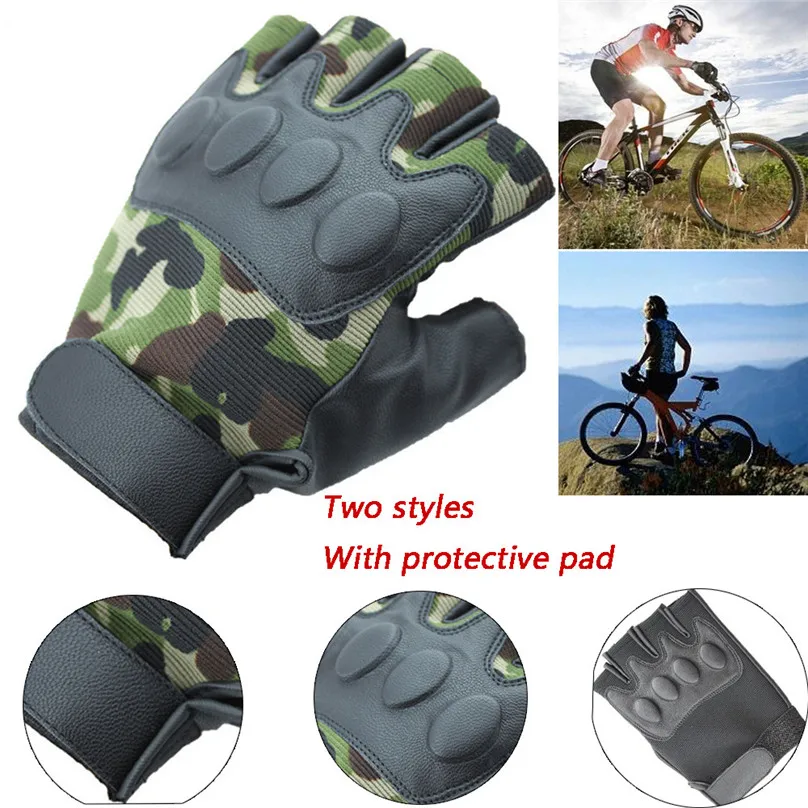 

New Breathable Cycling Bicycle Sports Breathable Sweat Mesh Half Finger Gloves Outdoor Accessories Camping Black #3S27