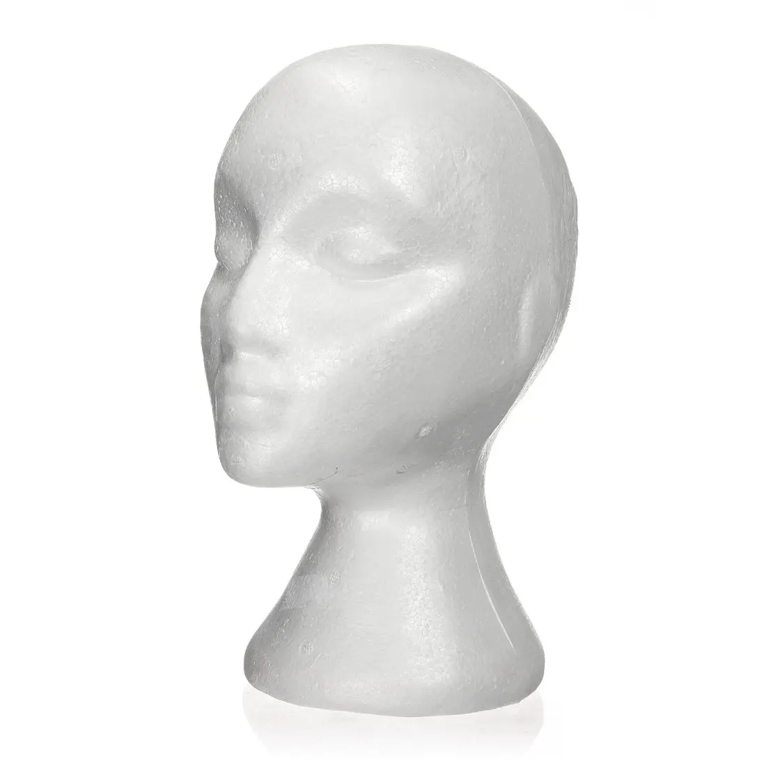 Polystyrene Female Display Mannequin Head Dummy Wig Stand 