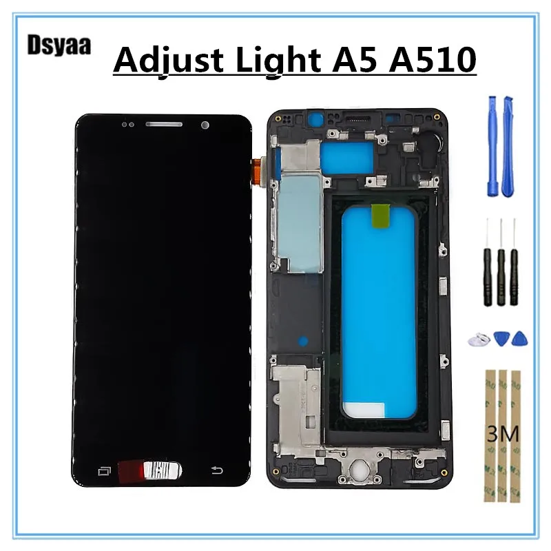 

5.2 Inch Can Adjust Brightness for SAMSUNG for Galaxy A5 2016 A510 A510F A510M LCD with Frame Touch Screen Digitizer Assembly