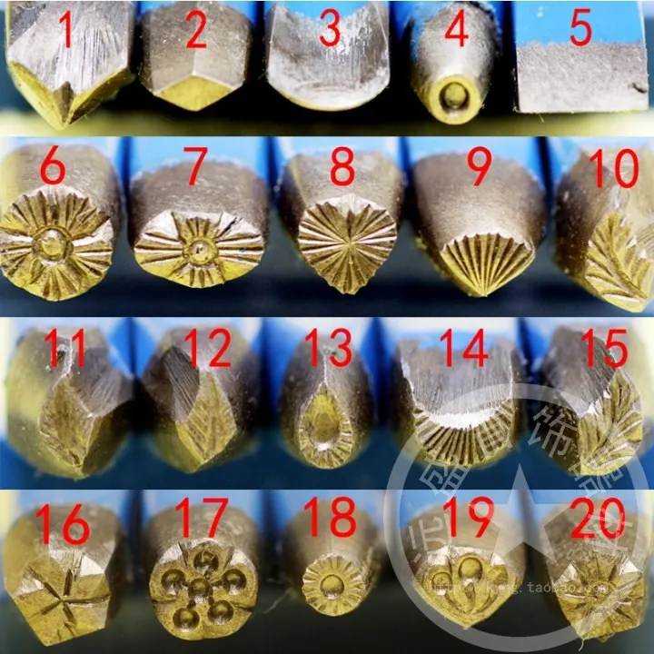 

20pcs Flower anvil & Trad set,Pattern making in the process of jewelry processing,Jewelry Hand Carved goldsmith tools
