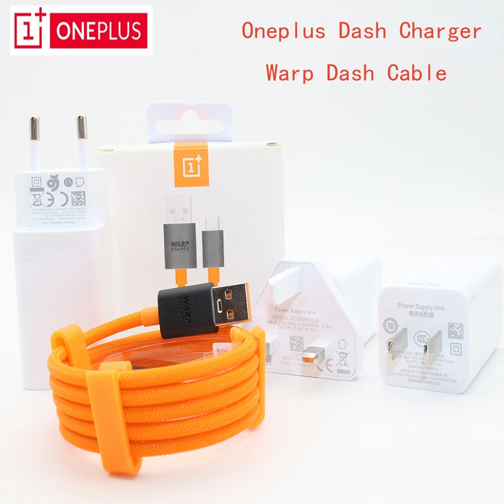 

Original Oneplus 6T 5V4A Dash Charger & 100CM Type C Mclaren Warp Dash Cable 6A Fast charging For OnePlus 7 6T 6 5 5T 3 3T